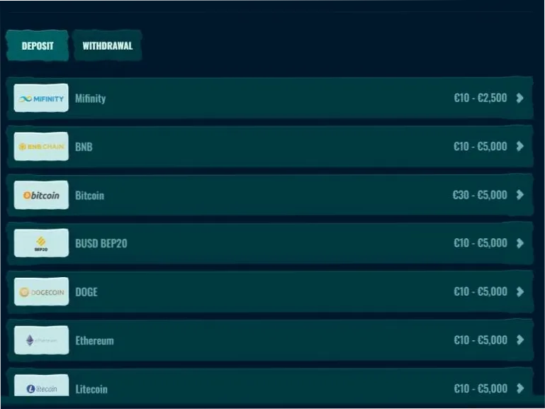 Depósito Spinanga Casino